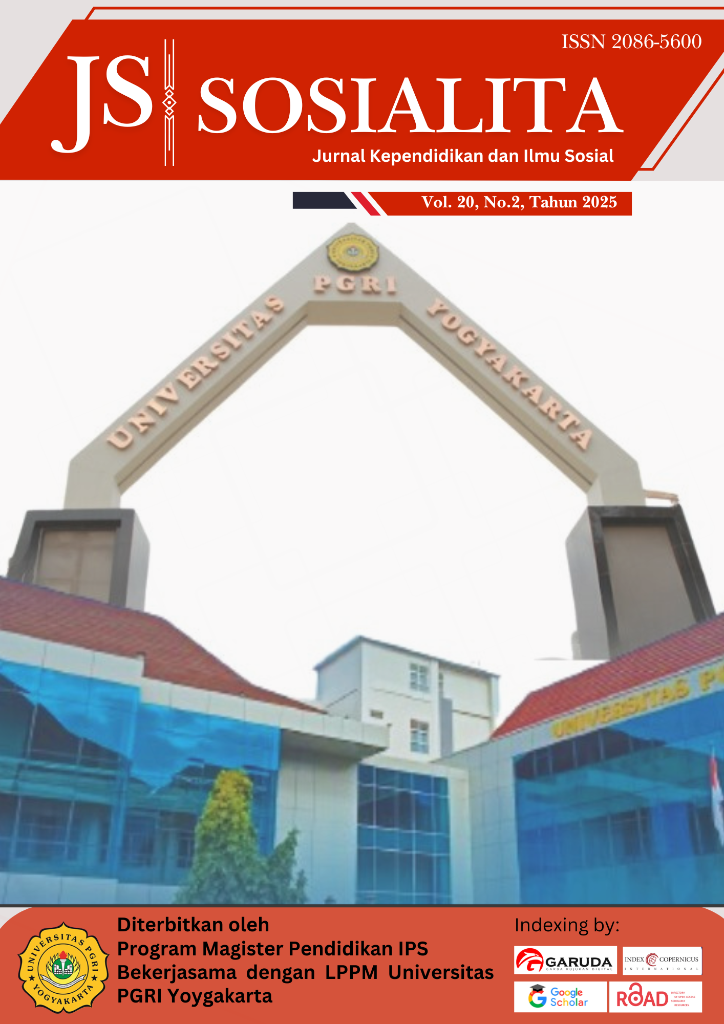 					View Vol. 21 No. 1 (2026): Pendidikan IPS sebagai Instrumen Evaluasi Kebijakan dan Transformasi Sosial dalam Perspektif Teori Kritis.
				